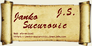 Janko Šućurović vizit kartica